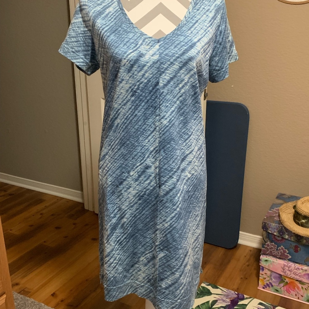 J Jill Print T-Shirt Dress sz Small